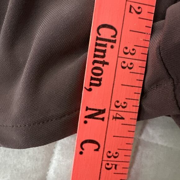 LAUREN RALPH LAUREN Dress Womens 2 Taupe Brown Faux Wrap Sheath Cocktail Evening - Picture 10 of 10